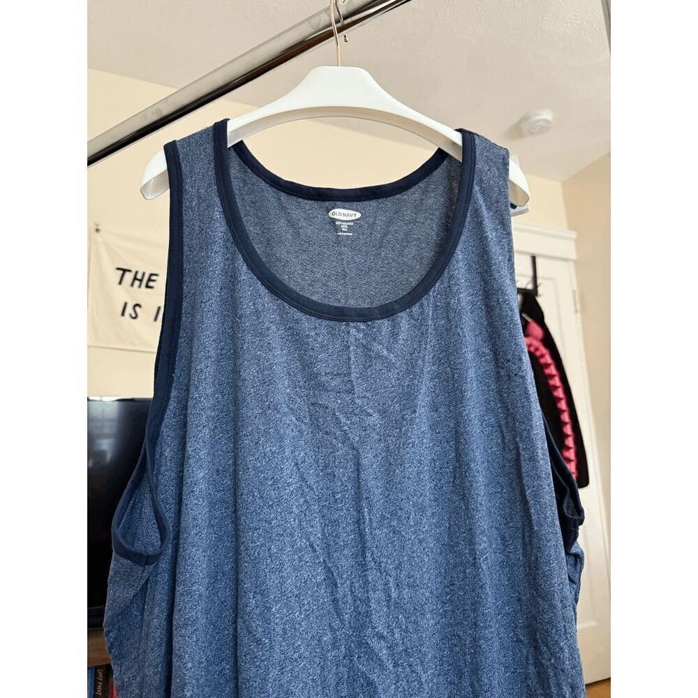 NWT Old Navy Heather Blue Soft Washed Tank Top
